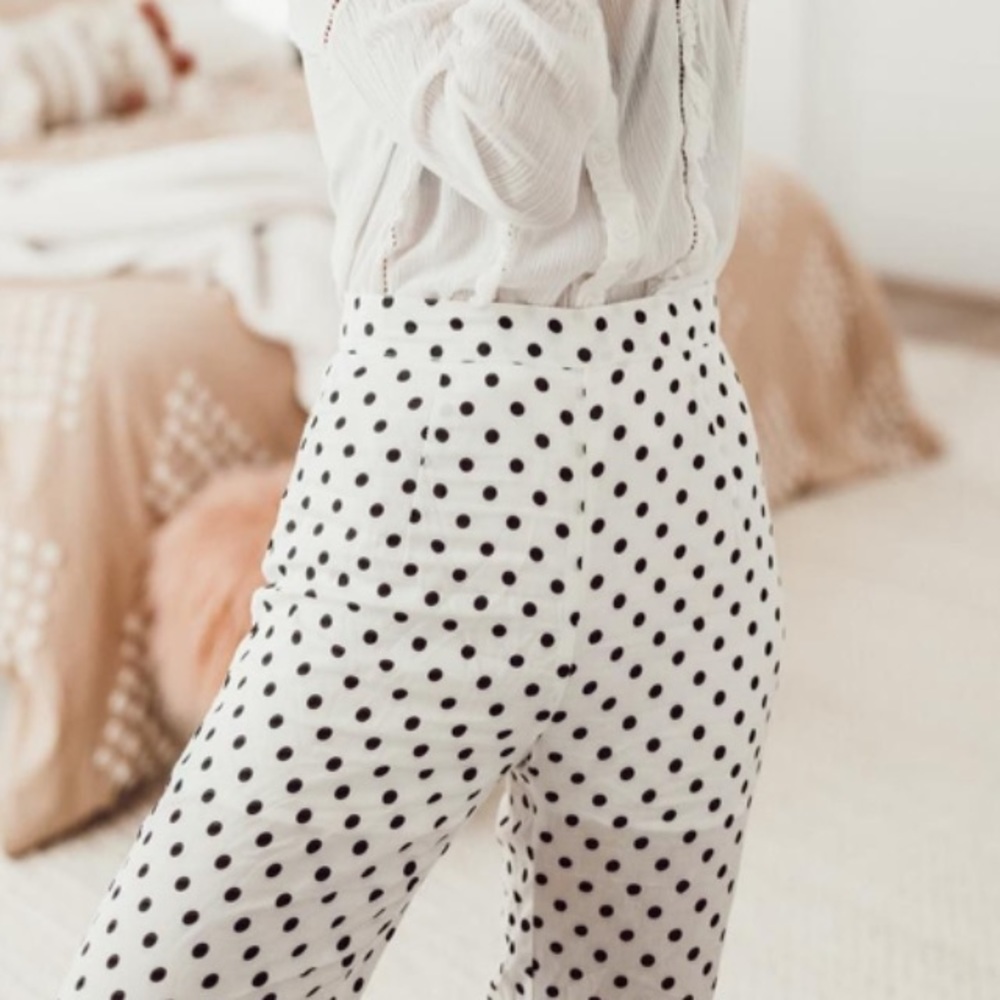 Luca + Grae Polka Dot Flare Pants